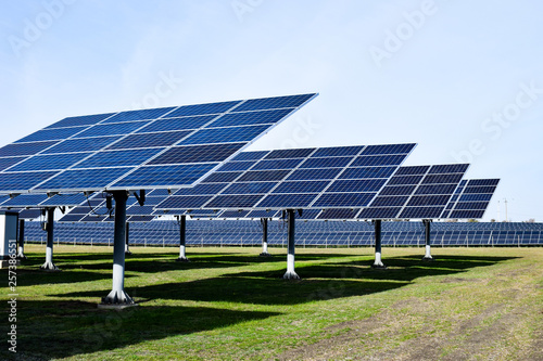 Big solar station on a clear day