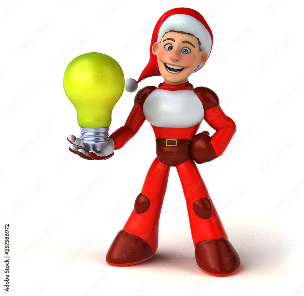Fun Super Santa Claus - 3D Illustration Fun Super Santa Claus - 3D Illustration