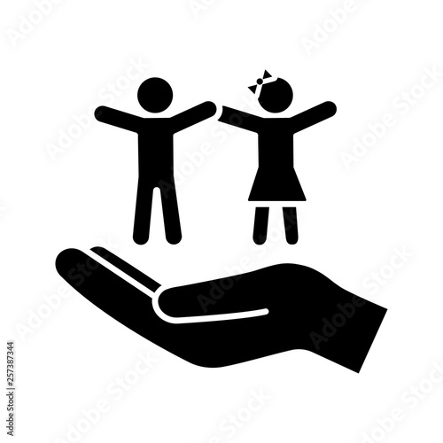 Children’s rights glyph icon