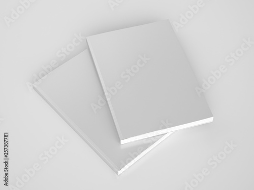 blank book on white background