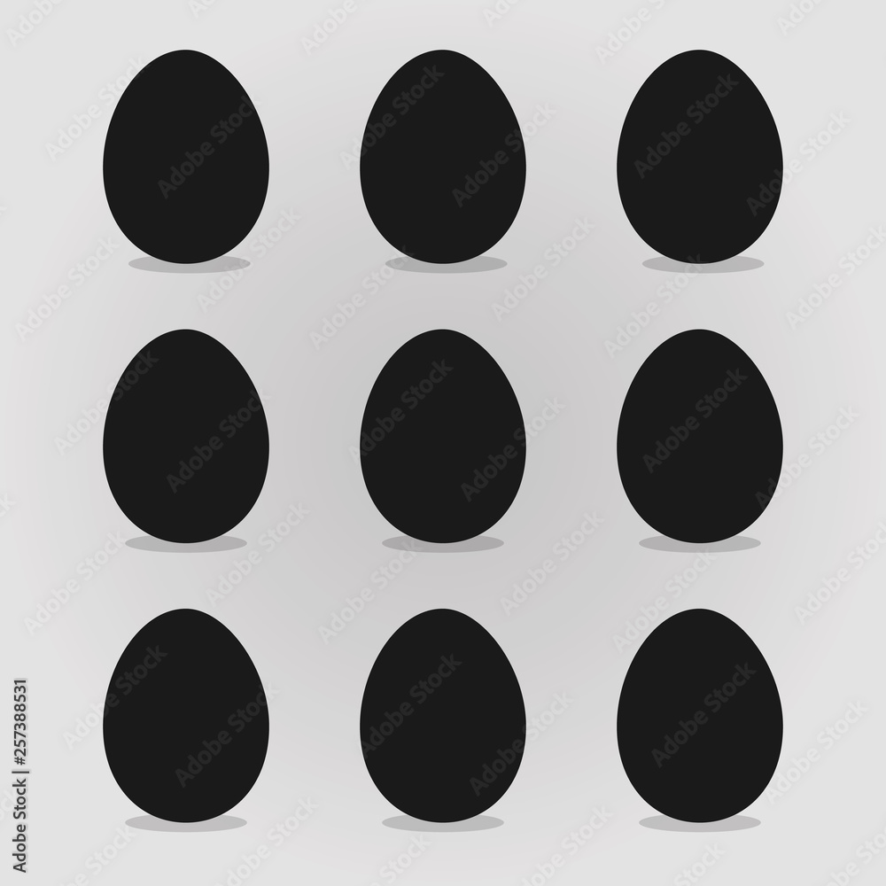 Easter eggs Vector illustration. Happy Easter Day with Black color eggs for Easter holidays invitation card, banner, Flyer design. Easter eggs Vector illustration. Happy Easter Day with Black color eggs for Easter holidays invitation card, banner, Flyer design.