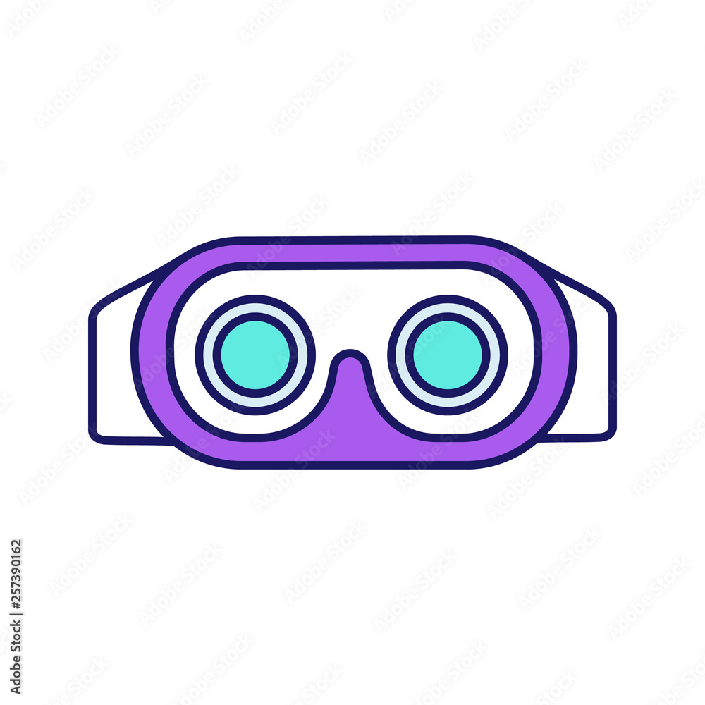 VR headset inside view color icon VR headset inside view color icon