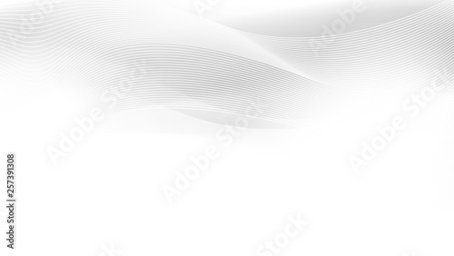 Abstract grey white waves and lines pattern. Vector