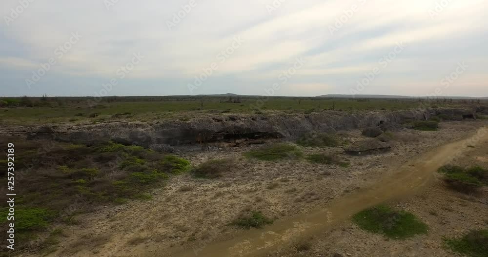 Aerial shot of the caves which Arawak Indians used on Bonaire. Aerial shot of the caves which Arawak Indians used on Bonaire.