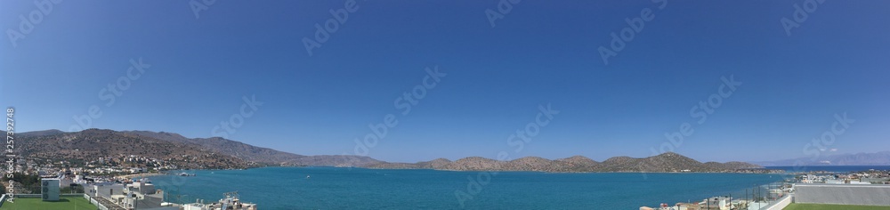 Naklejka premium Panorama of Elounda