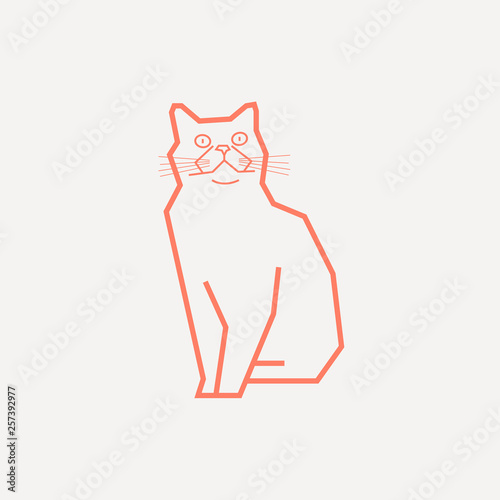 Minimalist red cat