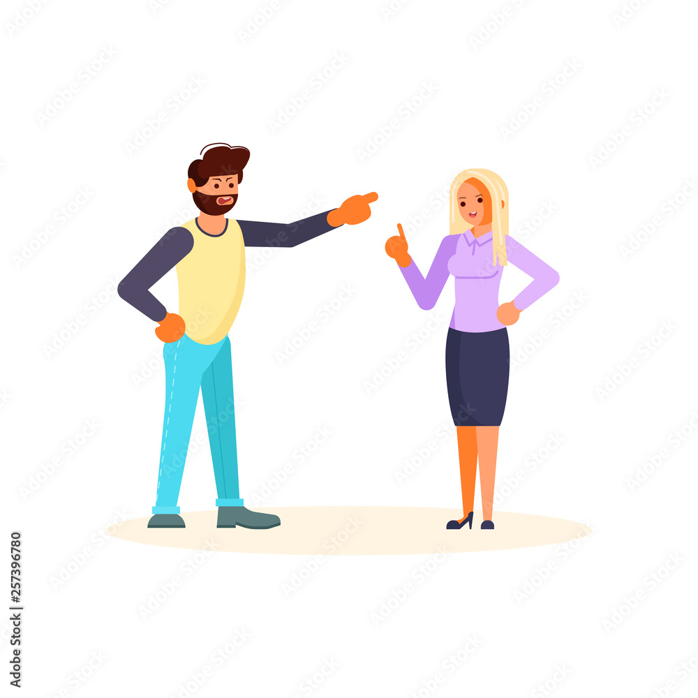 Fototapeta premium Boss reproaching his employee. 