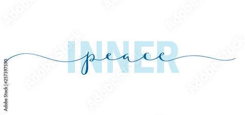 INNER PEACE typography banner with hand lettering