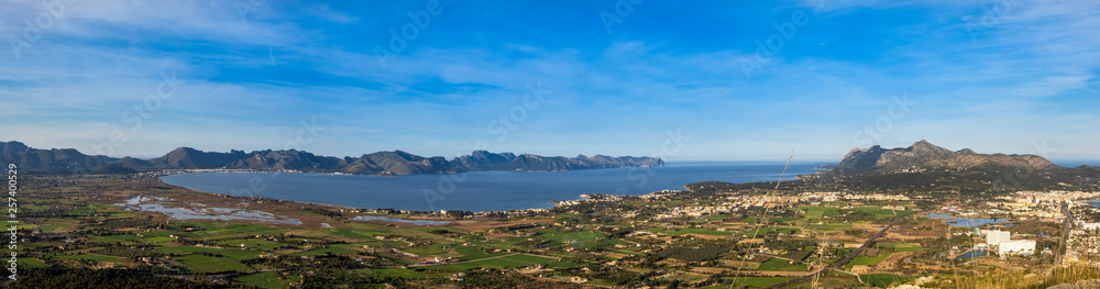 Panoramic view of the Bay of Pollensa
