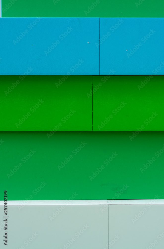 color block of the front panel in blue green color block of the front panel in blue green