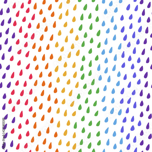 doodle simple rain drops seamless pattern