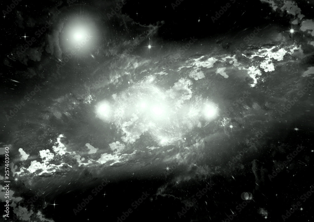 galaxy in a free space galaxy in a free space