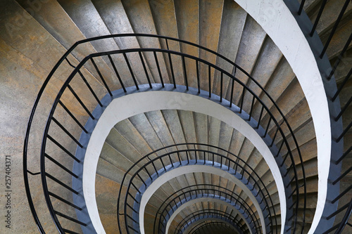 Spiral stairs perspective