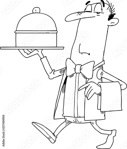 waiter in the restaurant