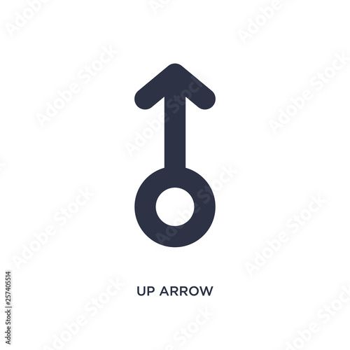 up arrow icon on white background. Simple element illustration from arrows 2 concept.