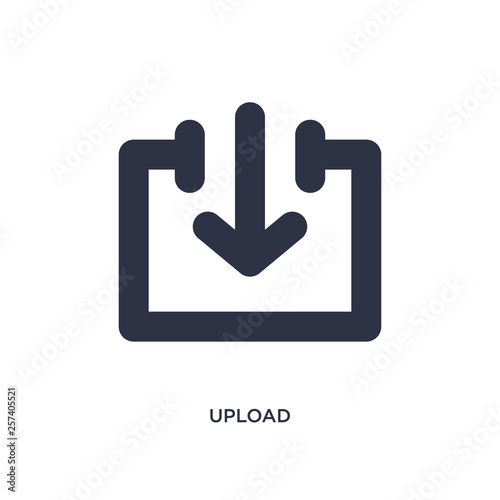 upload icon on white background. Simple element illustration from arrows 2 concept.
