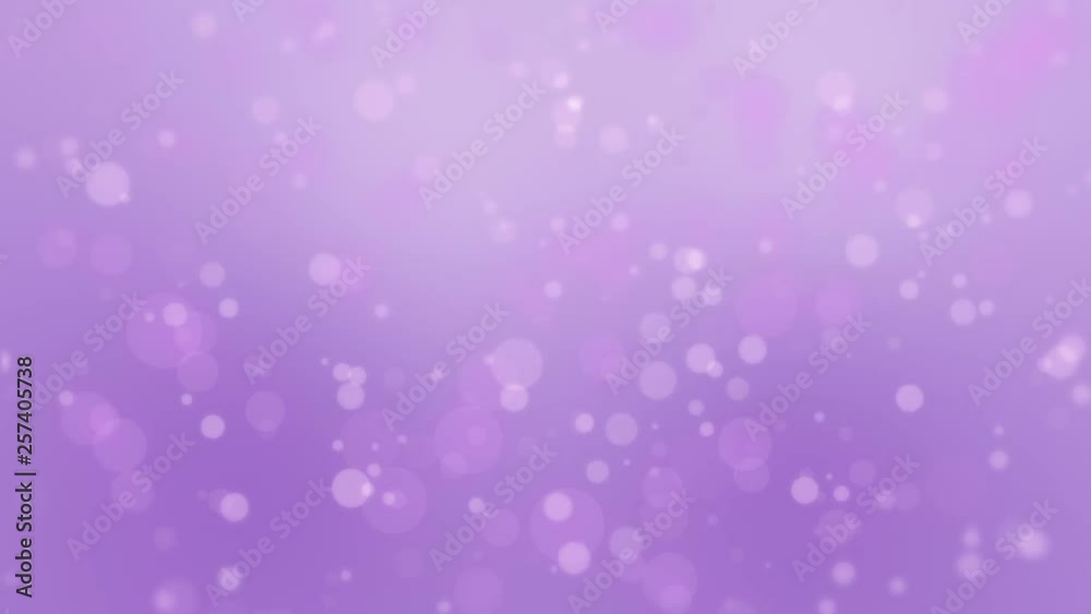 Glowing purple bokeh background with floating light particles.