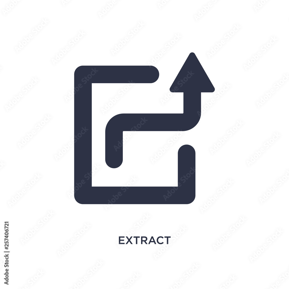 extract icon on white background. Simple element illustration from arrows concept. extract icon on white background. Simple element illustration from arrows concept.