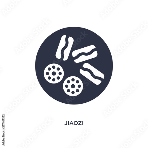 jiaozi icon on white background. Simple element illustration from asian concept.