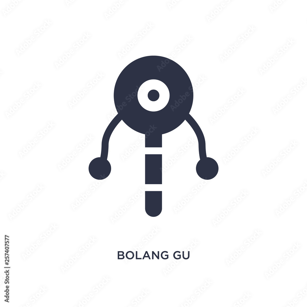 bolang gu icon on white background. Simple element illustration from asian concept. bolang gu icon on white background. Simple element illustration from asian concept.