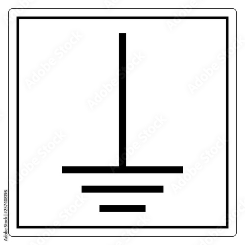 Earth (Ground) Symbol Sign, Vector Illustration, Isolate On White Background Label. EPS10
