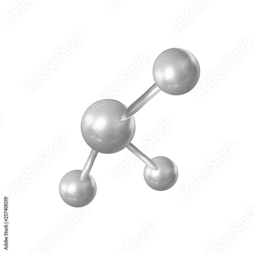Vector 3D Realistic Molecule Isolated, Illustration.