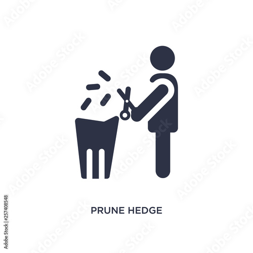prune hedge icon on white background. Simple element illustration from behavior concept.