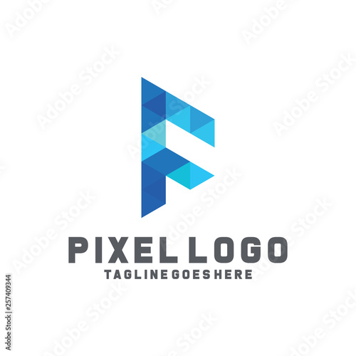 Free Download Pixel Logo / Technology Icon / Company Logo Vector / Modern Symbol Design Inspiration - GFXLoad