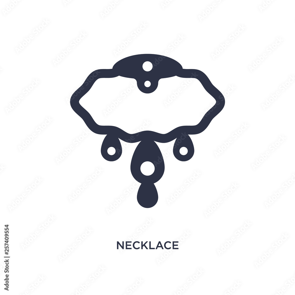 necklace icon on white background. Simple element illustration from brazilia concept. necklace icon on white background. Simple element illustration from brazilia concept.