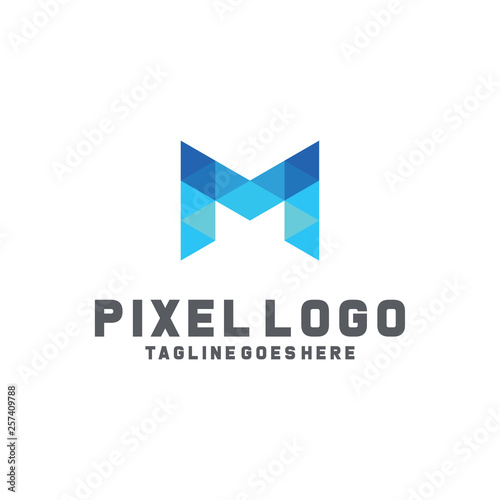 Free Download Pixel Logo / Technology Icon / Company Logo Vector / Modern Symbol Design Inspiration - GFXLoad