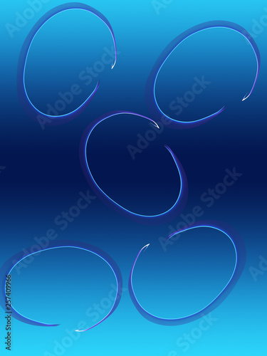 Creative flame wave hand sketch abstract bubble