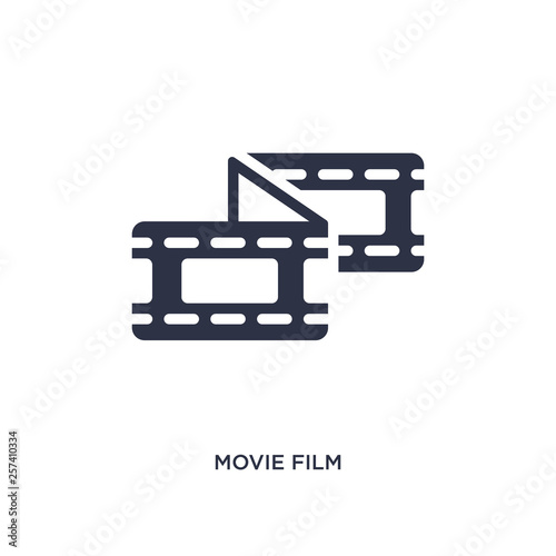 movie film icon on white background. Simple element illustration from cinema concept.