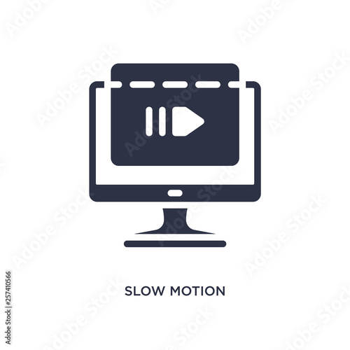 slow motion icon on white background. Simple element illustration from cinema concept.