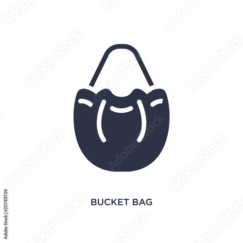 bucket bag icon on white background. Simple element illustration from clothes concept.