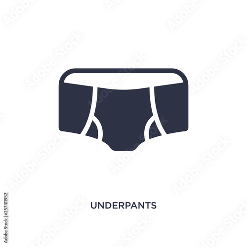 underpants icon on white background. Simple element illustration from clothes concept.