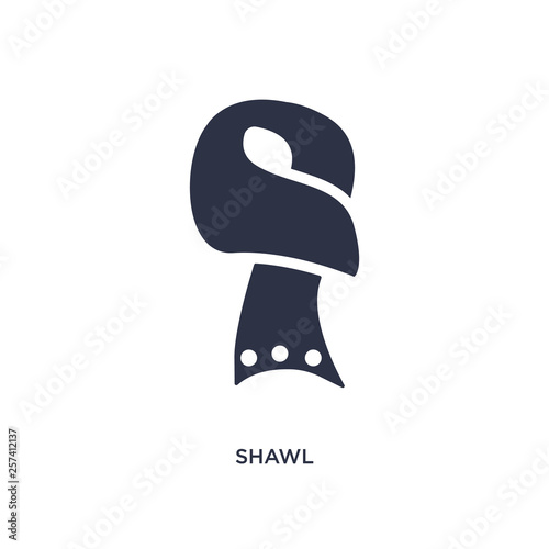 shawl icon on white background. Simple element illustration from clothes concept.
