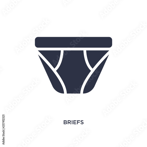 briefs icon on white background. Simple element illustration from clothes concept.