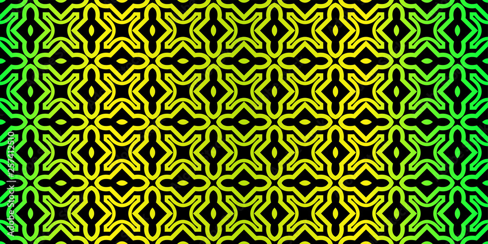 Beautiful Seamless Geometric Ornament Vector Illustration. Abstract. Paper For Scrapbook. Black green color Beautiful Seamless Geometric Ornament Vector Illustration. Abstract. Paper For Scrapbook. Black green color