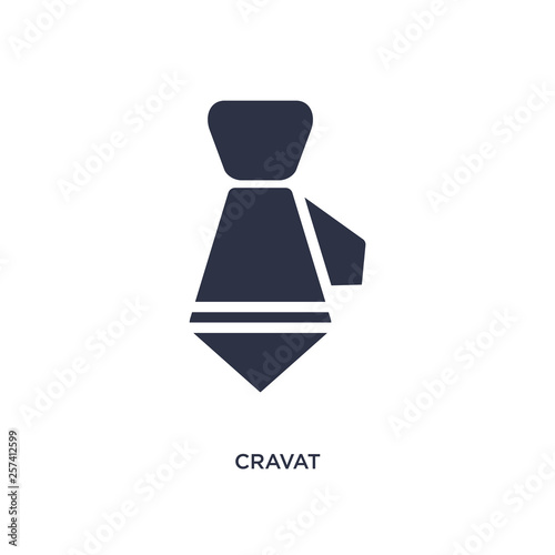 cravat icon on white background. Simple element illustration from clothes concept.