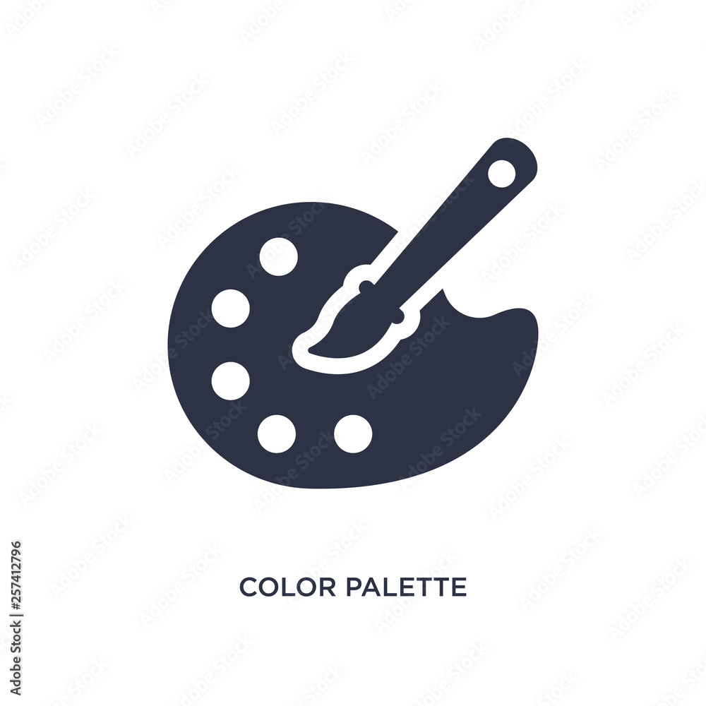 color palette icon on white background. Simple element illustration from creative pocess concept. color palette icon on white background. Simple element illustration from creative pocess concept.