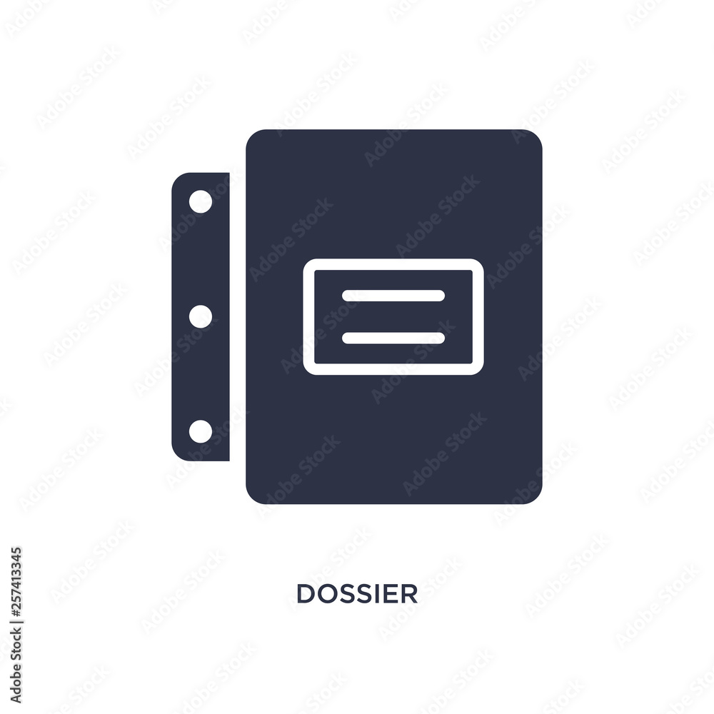dossier icon on white background. Simple element illustration from delivery and logistic concept. dossier icon on white background. Simple element illustration from delivery and logistic concept.