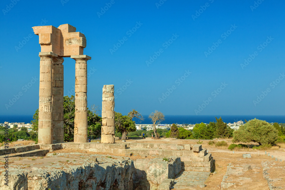 The ancient Acropolis of Rhodes, Rhodes island, Greece
