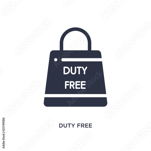 duty free icon on white background. Simple element illustration from delivery and logistics concept.