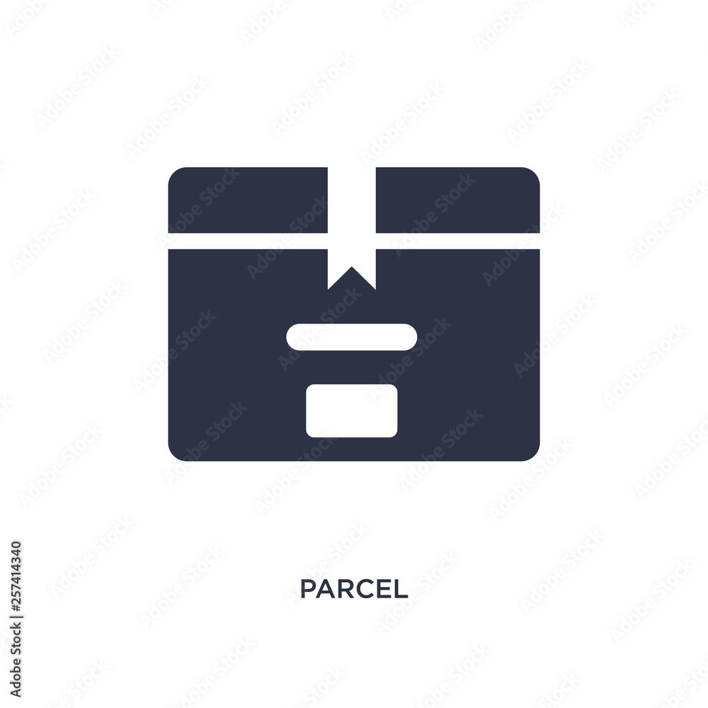parcel icon on white background. Simple element illustration from delivery and logistics concept. parcel icon on white background. Simple element illustration from delivery and logistics concept.