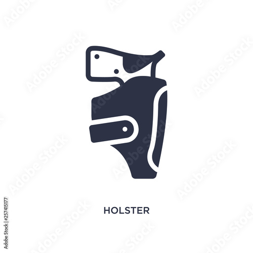 holster icon on white background. Simple element illustration from desert concept.