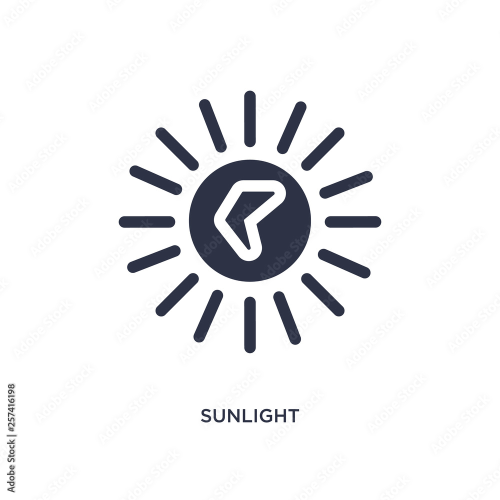 sunlight icon on white background. Simple element illustration from ecology concept. sunlight icon on white background. Simple element illustration from ecology concept.