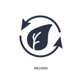 reload icon on white background. Simple element illustration from ecology concept.