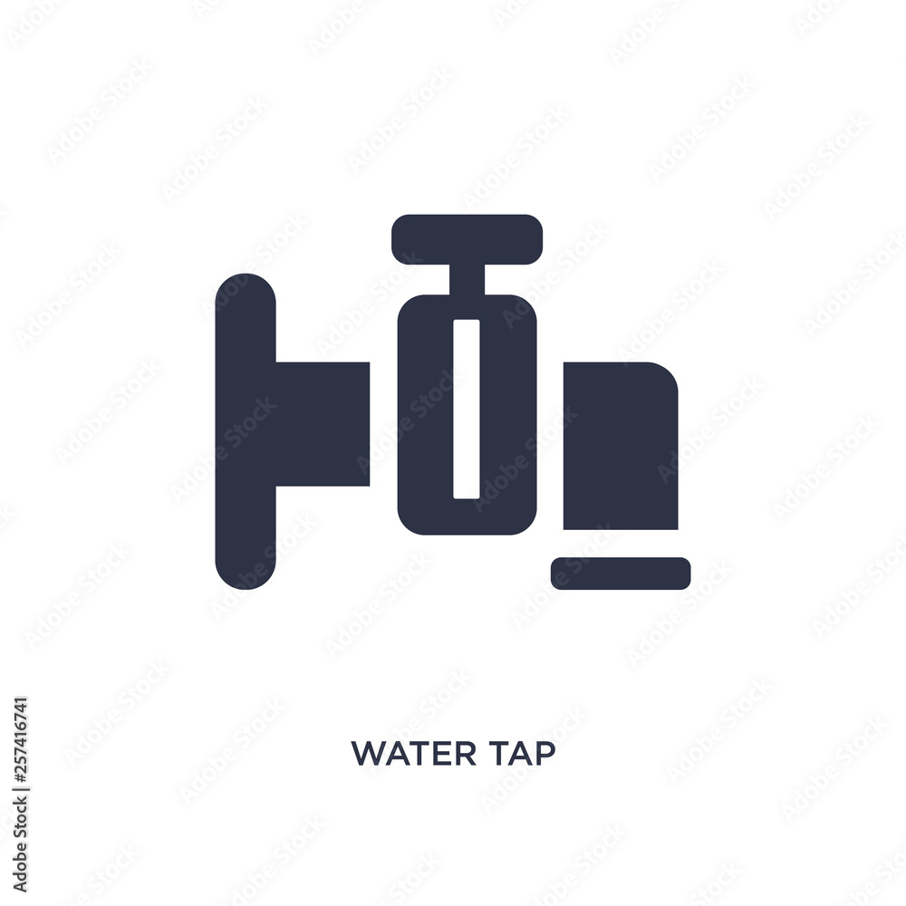 water tap icon on white background. Simple element illustration from ecology concept. water tap icon on white background. Simple element illustration from ecology concept.