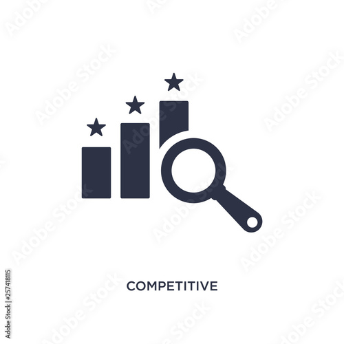 competitive icon on white background. Simple element illustration from ethics concept.