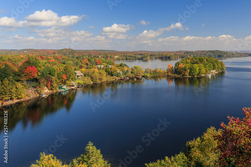 Autumn at Fairy Lake in Huntsville, Ontario, Canada photo